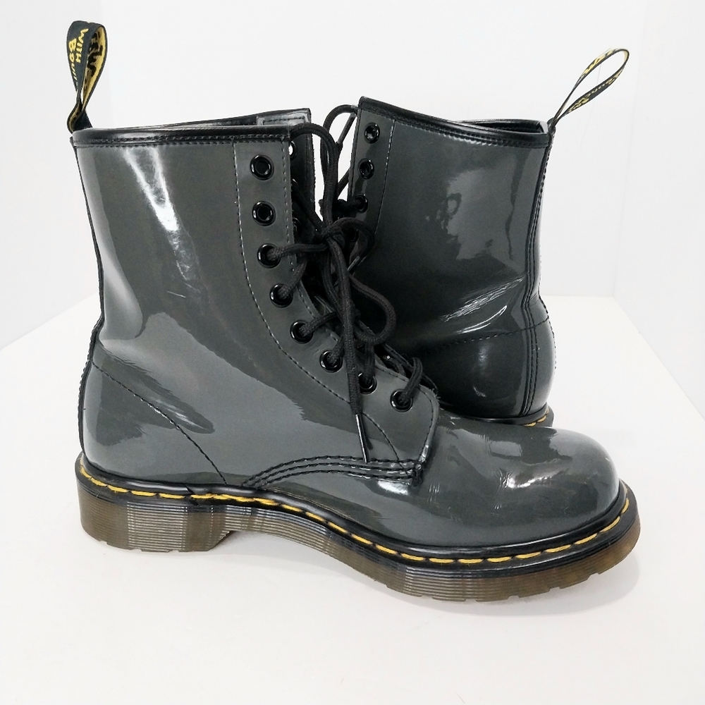 Dr Martens Patent Leather 11821 Combat‎ Boots, Size 7|EUR|38 - Picture 6 of 14